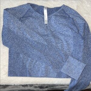 Women's Blue Long Sleeve Top